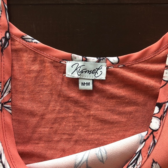 ☀️ Orange with Blue/White Flowers Kismet Tank ☀️ - Picture 4 of 4